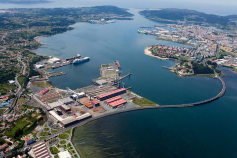 Vista aérea de la ría de Ferrol