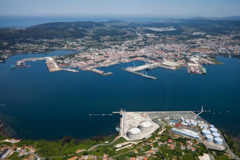 Vista aérea del puerto de Ferrol